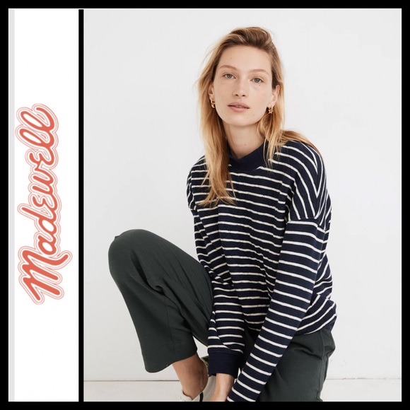 Madewell Quilted Studio Mockneck Sweatshirt - Picture 1 of 8